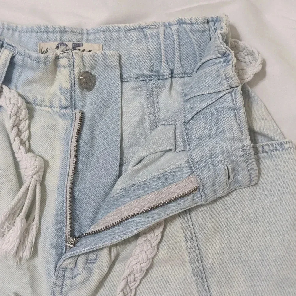 We The Free High Waisted Short, Color Light Blue, Size 25